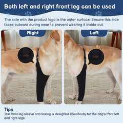 BARKLESS recovery sleeve with adjustable chest strap provides a secure, comfortable fit