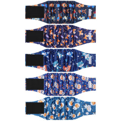Barklincharm 5Pack male dog diapers belly band set protects floors during training