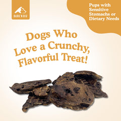 BARK'N BIG lamb-lung-treats training-reward highlights light, crunchy lung texture.