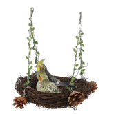 Barn Eleven natural rattan nest small diameter, safe perch for exercise and nesting