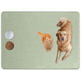 Bartuke cat food mat folded green aids compact storage and quick setup.