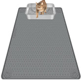 Bartuke cat litter mat 40x28 extralarge dark gray captures scattered litter for tidy floors.