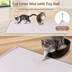 Bartuke mat easy-clean design; rinse or sweep to remove litter