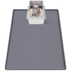 Bartuke cat litter mat large coverage reduces scatter in multi-cat households