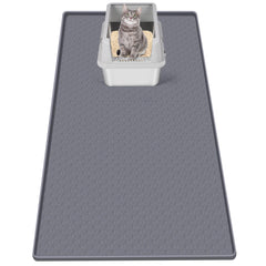 Bartuke cat litter mat large coverage captures litter, keeping floors clean.