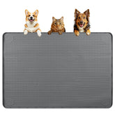 Bartuke dog food mat 40x28 laid flat for large bowls and multiple pets.