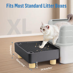 Bartuke litter ramp close-up showing anti-slip wooden feet and sturdy plastic panel