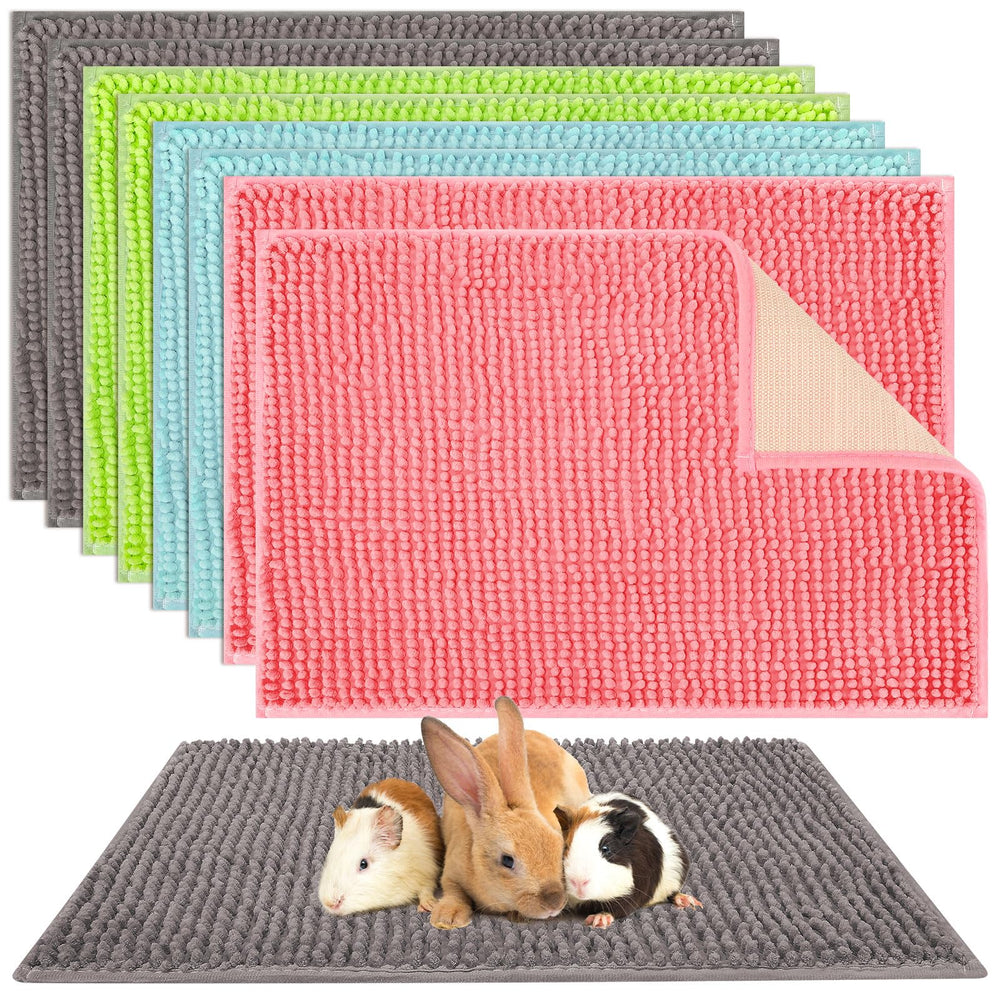 Barydat 8pc guinea pig cage liner gray pack showing colored mats for clean habitats