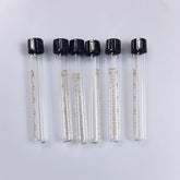 Base Wave aquarium test-tube 6-pack 5ml 4in — clear glass for precise sampling.