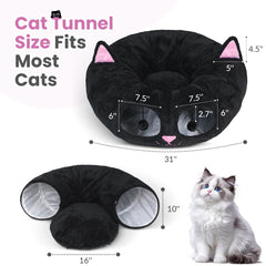 Baseola cat tunnel bed removable bed allows hand washable cleaning after play