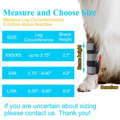 Bawektrl dog wrist brace shows metal strips for added stabilization