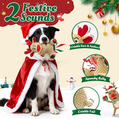 BBeary reindeer toy designed for fetch, tug, and solo play sessions
