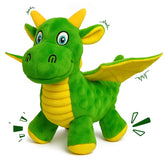 BBeary Squeaky Dragon toy in green with wing-flap for interactive play.