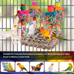 BBjinronjy bird-toy colorful-blocks and beads provide enrichment