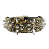 Bbmmayy leather dog collar with spiked design for bold style and protection.