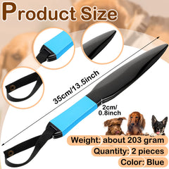 BBTO break stick shown inserted in a dog's mouth for controlled chewing guidance.