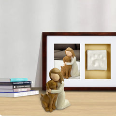 BC BINGO CASTLE dog angel figurine mantel display ready