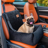 BCOCHAO dog car seat booster front view shows secure fit for safe road trips.