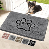Bcoimo dog door mat close-up shows strong absorption for muddy paws