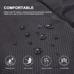 BDEUS water-resistant dog mat folded for travel and quick cleanup.