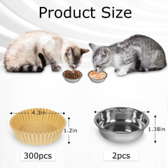 BeaAiwa stainless-steel-pet-bowls shown for durable, reusable feeding.