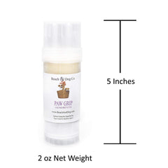 Beach & Dog Co Paw Grip applied to a dog's paw for traction.