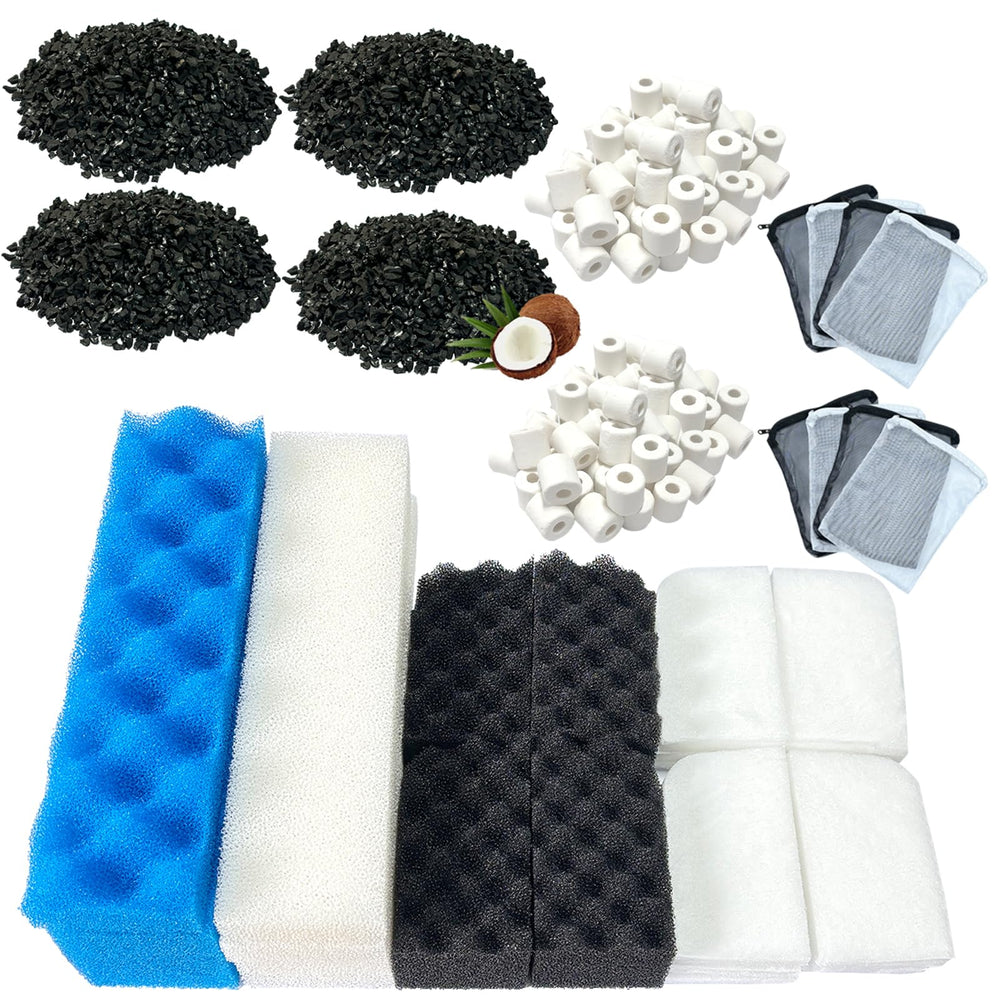 Beaufan 38-pack kit contents for Fluval filters enhance filtration efficiency.