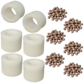 Beaufan replacement filter for Atlantis Aqua-20-55g shows sponge filters boosting water clarity.