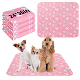 BEAUTYZOO 4-pack washable pee pads laid flat for repeated training and mess containment.