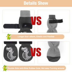 BEAUTYZOO anti-slip dog socks sole detail shows durable fabric for long wear