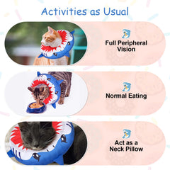 BEAUTYZOO cat cone collar adjustable drawstring enables a snug, secure fit.