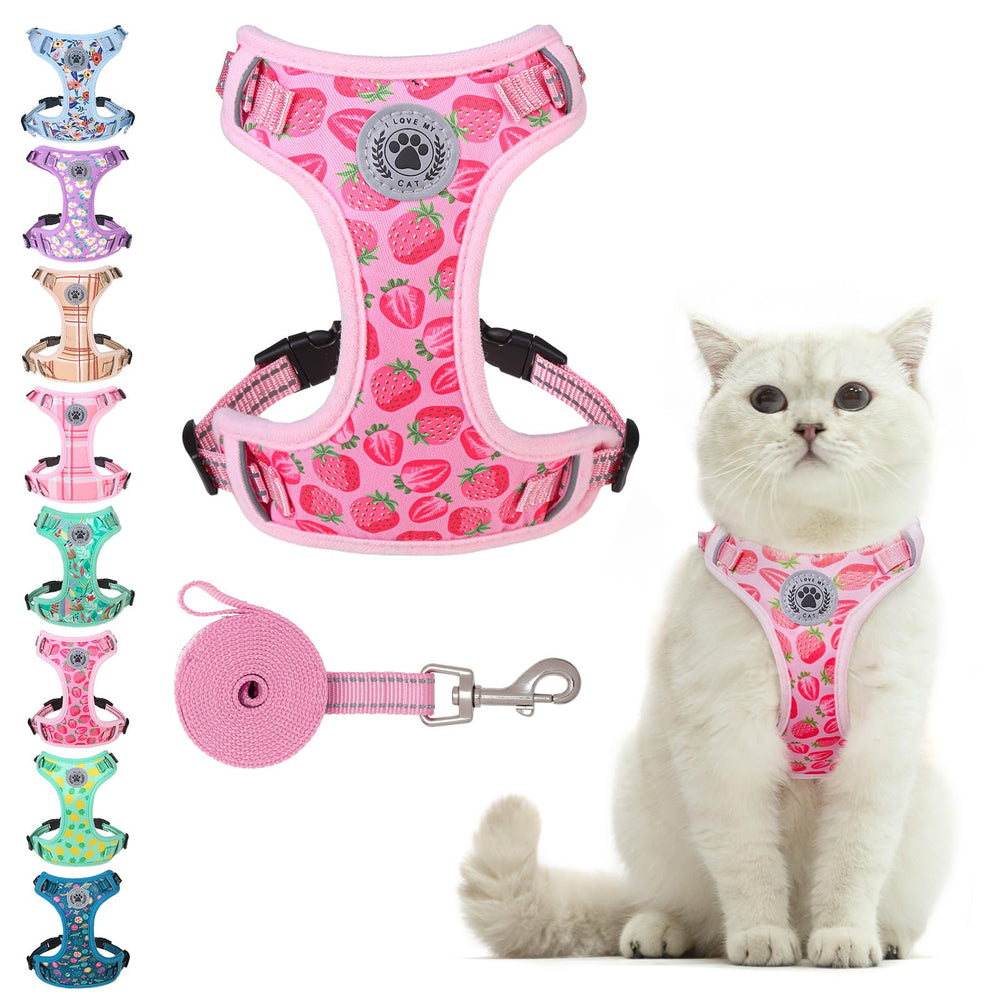 BEAUTYZOO cat harness and leash set escape-proof for outdoor walks