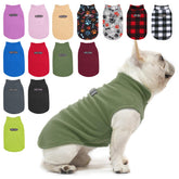 Chaleco BEAUTYZOO con forro polar visto frontal para mantener al perro caliente durante paseos.