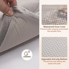 BeautyZoo Dog Crate Pad side view demonstrates anti-slip bottom for secure naps.