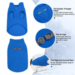 BEAUTYZOO dog fleece vest XS size shown with chest and neck fit.