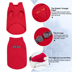 BEAUTYZOO Dog Fleece Vest pullover style for easy on off without fur snagging