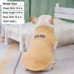 BEAUTYZOO dog fleece vest pullover neckline detail offers easy on/off and comfort.