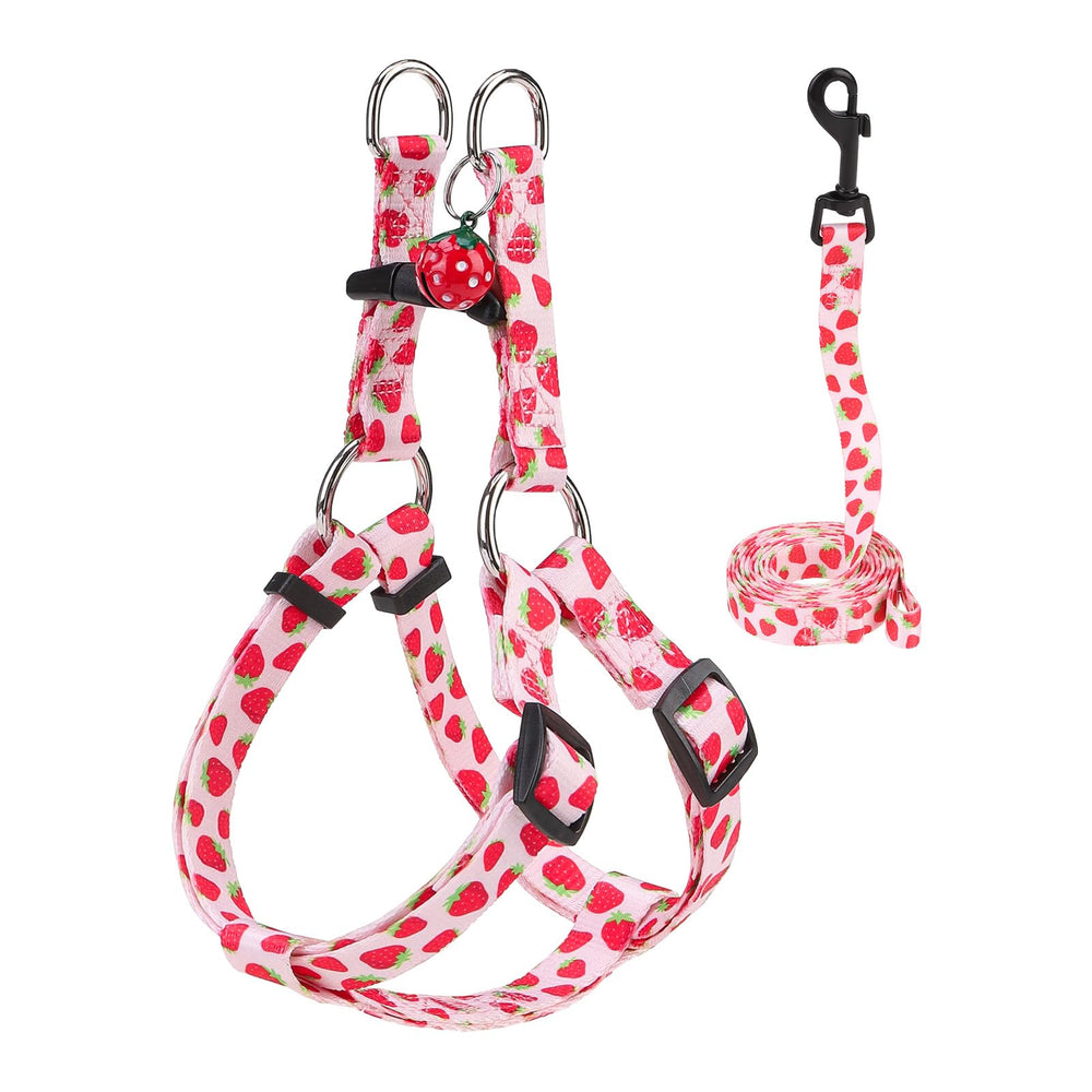 BEAUTYZOO dog harness pink XS front view shows secure fit for small dogs