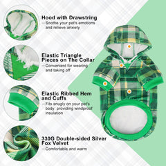 BEAUTYZOO dog hoodie reinforced leash hole enhances safety during outdoor adventures.