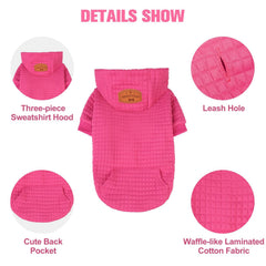 BEAUTYZOO dog hoodie pocket detail, handy for treats on outings.