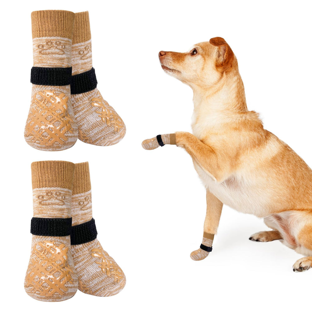 BEAUTYZOO Dog Socks provide paw traction for confident indoor play and quick turns.