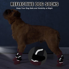 BEAUTYZOO dog socks thick warm knit keeps paws cozy in cold weather