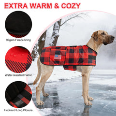 BEAUTYZOO dog winter coat neck 24-29in adjustable comfort