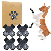 BEAUTYZOO non-slip dog socks packaging shows protective paw wear for home safety.