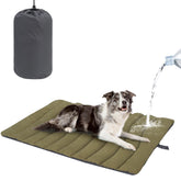 BEAUTYZOO Outdoor Dog Bed waterproof fabric shields floors from spills and drool.