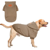 BEAUTYZOO small dog hoodie with pockets, front view showing the pocket for snacks during outdoor walks.