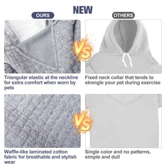 BEAUTYZOO small dog hoodie back view showing hood and leash hole for secure walks