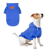 BEAUTYZOO small dog hoodie sweater with pockets for snacks during walks.