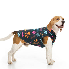 BEAUTYZOO Small Dog Sweater Fleece Vest front view shows cozy warmth on winter walks.