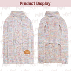 BEAUTYZOO Small Dog Sweater back detail highlights leash hole for outdoor sessions